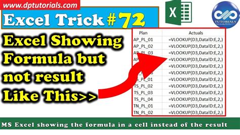 why is excel showing formula